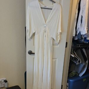 Showpo Cream Maxi Dress